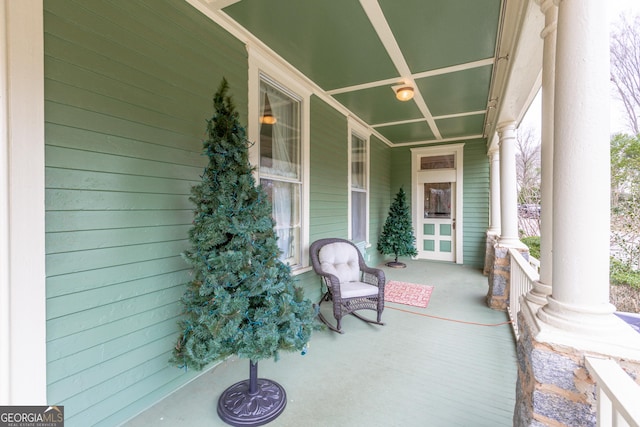 view of patio / terrace with covered porch