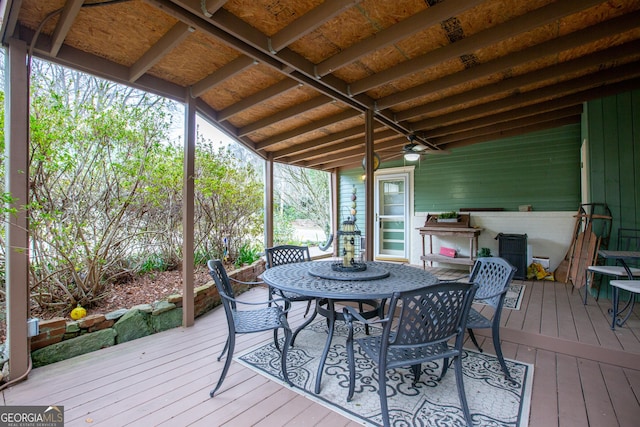 view of wooden terrace