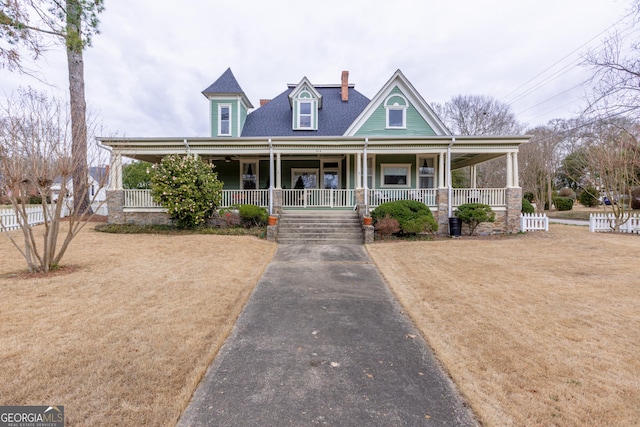 farmhouse with a porch