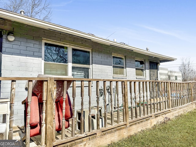 exterior space featuring a deck