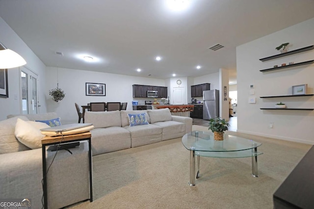 view of carpeted living room