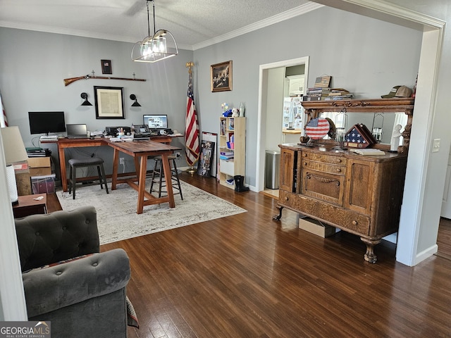 interior space with hardwood / wood-style floors and ornamental molding