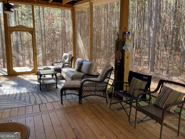 view of sunroom