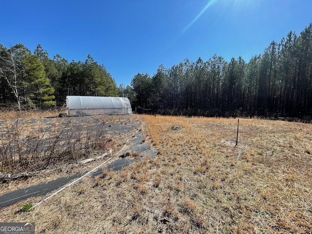 view of yard with an outdoor structure