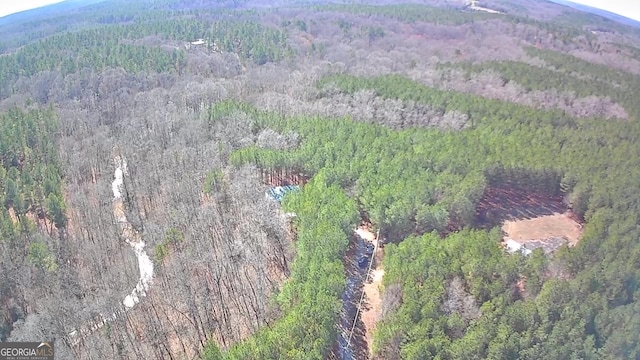 bird's eye view with a mountain view