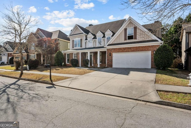 view of front facade featuring a garage