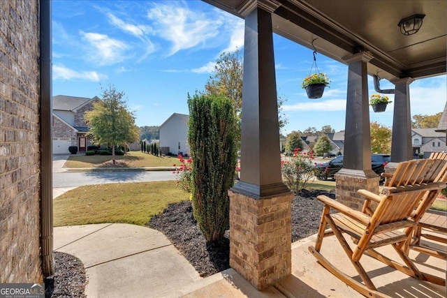 view of patio / terrace featuring covered porch