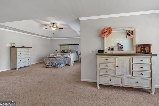 3890 Pleasant Woods Dr, Cumming, GA 30028 - unfurnished bedroom featuring crown molding, a tray ceiling, carpet flooring, and baseboards