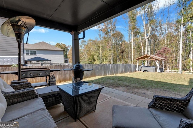 3890 Pleasant Woods Dr, Cumming, GA 30028 - view of patio featuring fence private yard and a gazebo