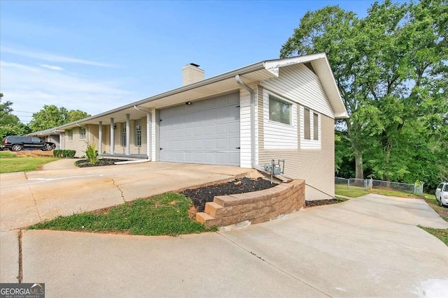 view of front of home featuring a garage