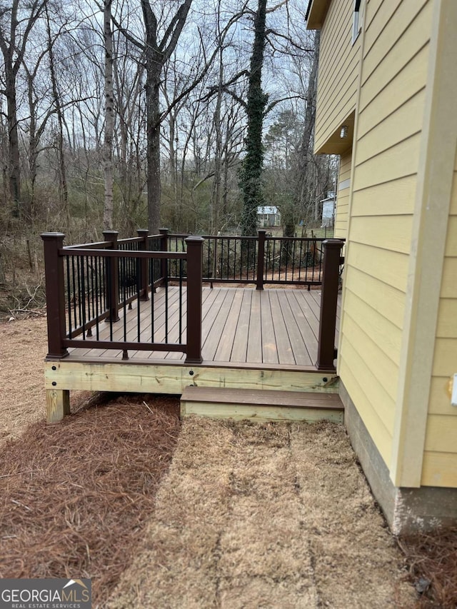 view of wooden deck