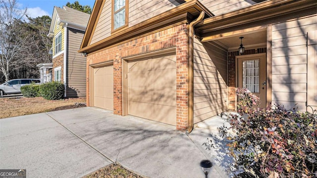 view of home's exterior featuring a garage