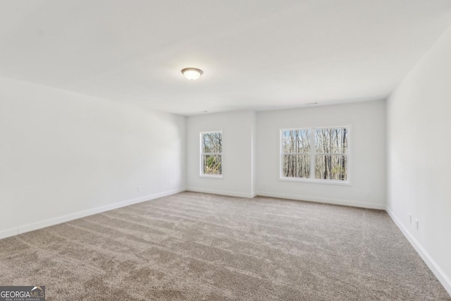 view of carpeted spare room