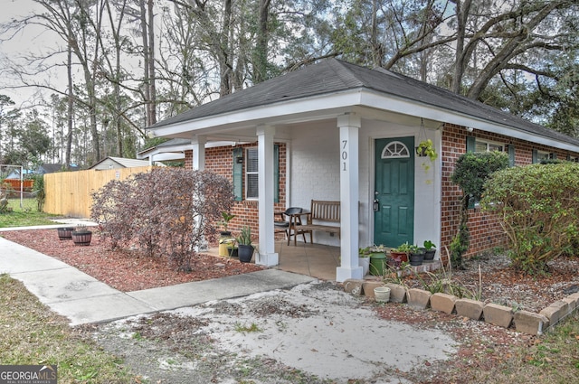 bungalow-style house featuring a porch