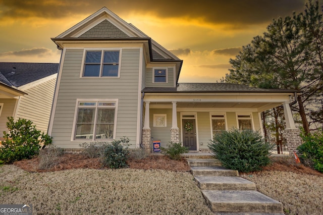 view of front facade with a porch