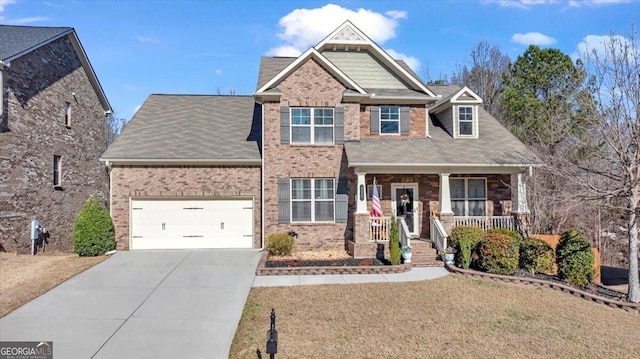 craftsman-style home featuring a porch