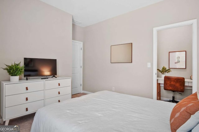 view of carpeted bedroom