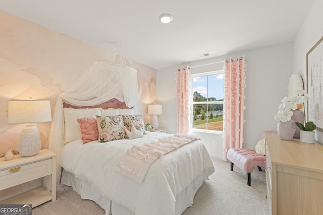 view of carpeted bedroom