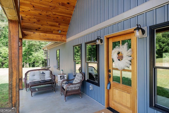 4059 Wildcat Bridge Rd, Royston, GA 30662 - doorway to property with board and batten siding