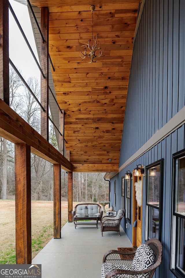 view of patio / terrace with an outdoor hangout area