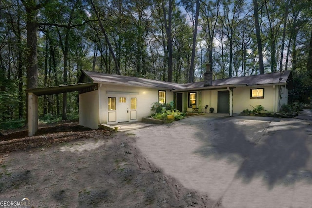 view of ranch-style house