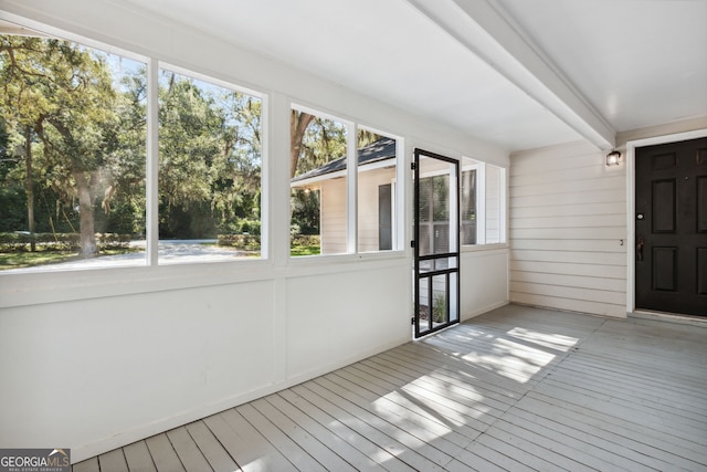 1142 New Point Peter Rd, Saint Marys, GA 31558 - living area featuring a ceiling fan, high vaulted ceiling, a chandelier, beam ceiling, and light wood finished floors