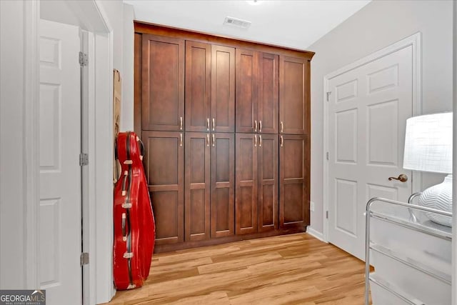 interior space featuring light wood-type flooring