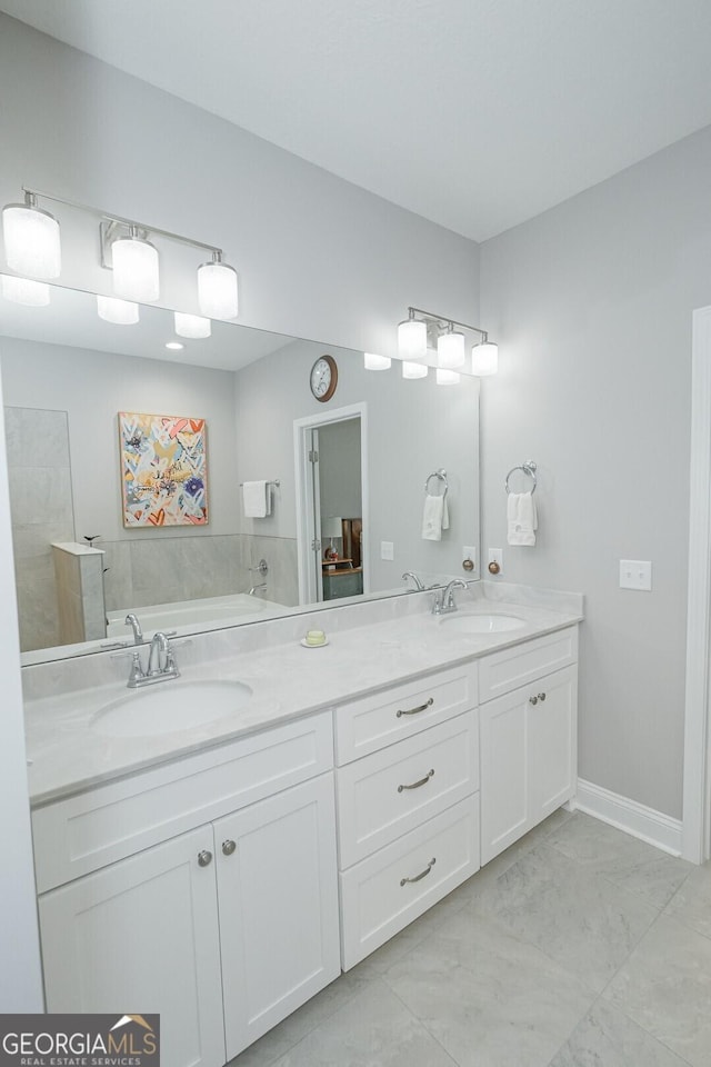 bathroom with vanity