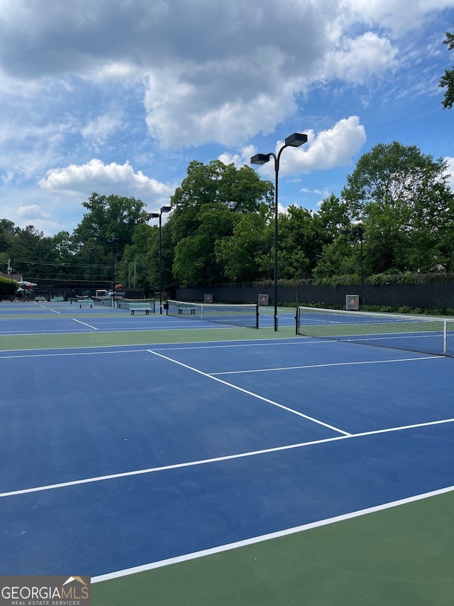 view of tennis court