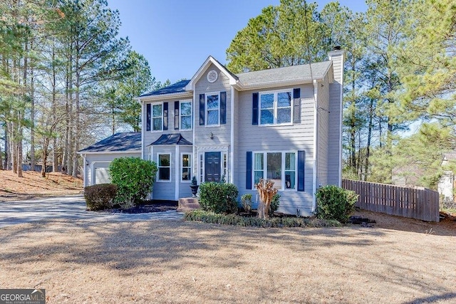 view of front of home featuring a garage