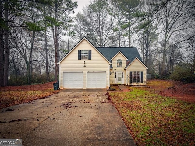 view of front of home with a garage