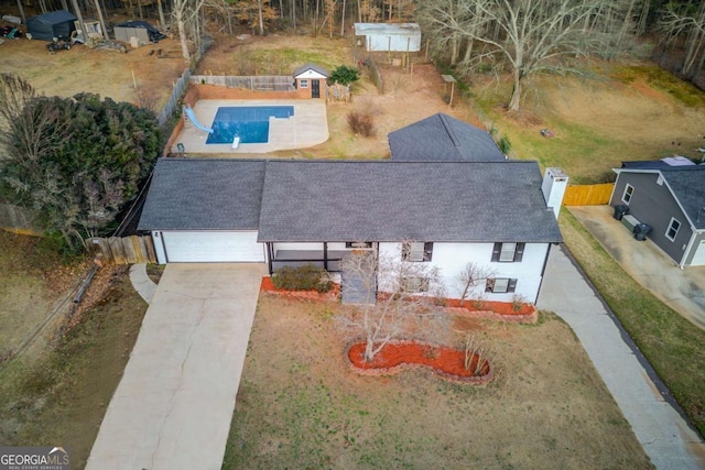 birds eye view of property