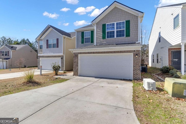 view of property with a garage