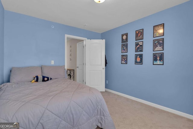 view of carpeted bedroom