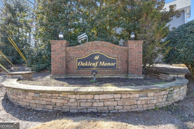 view of community sign