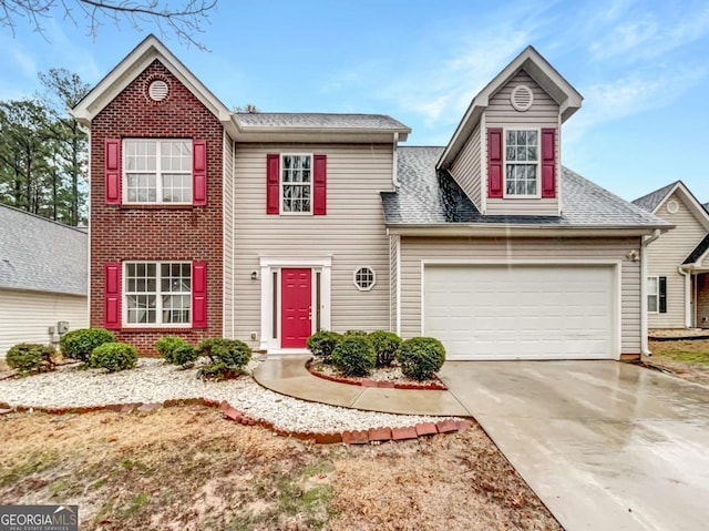 view of front of house featuring a garage