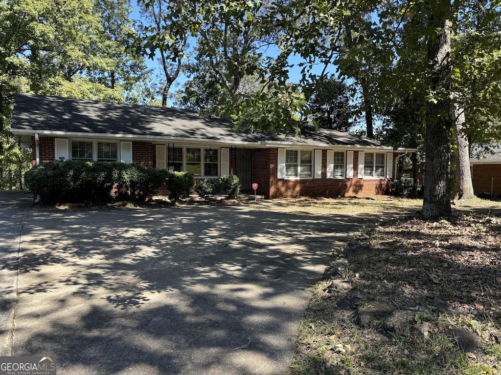 view of ranch-style home