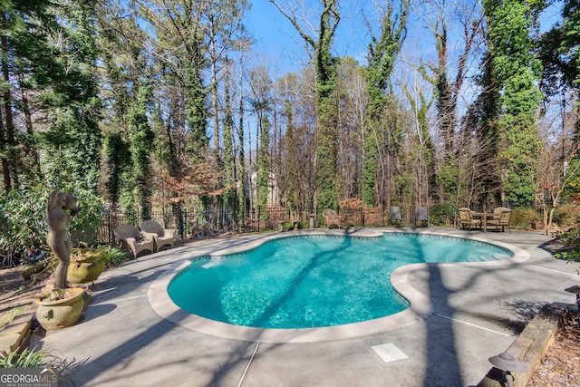 view of pool with a patio