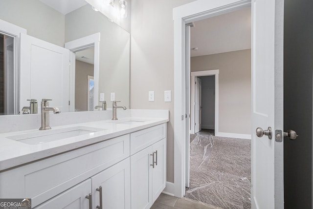 bathroom with vanity