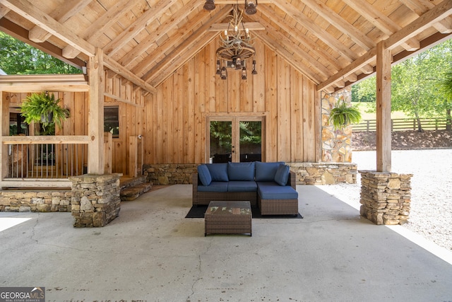 view of patio / terrace with an outdoor living space