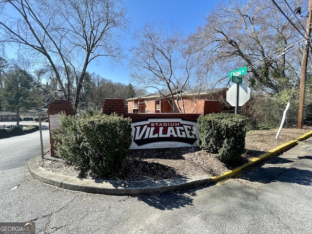 view of community sign