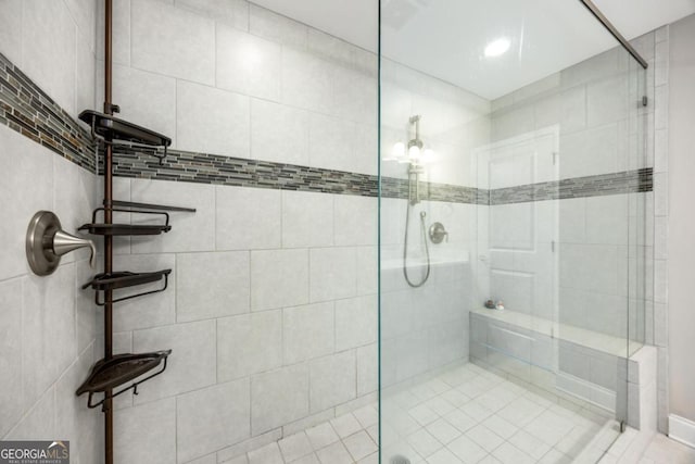 bathroom with walk in shower