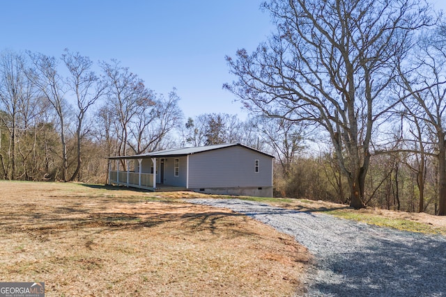 view of front of house with covered porch