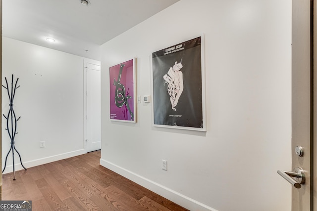 interior space featuring wood-type flooring