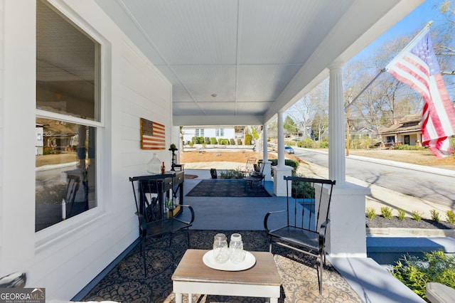 view of patio / terrace featuring covered porch