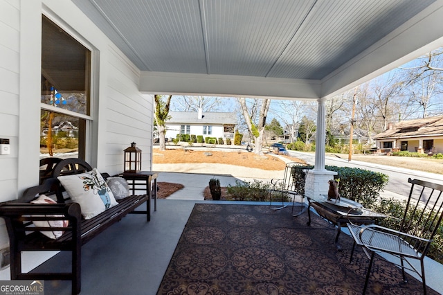 view of patio / terrace with a porch