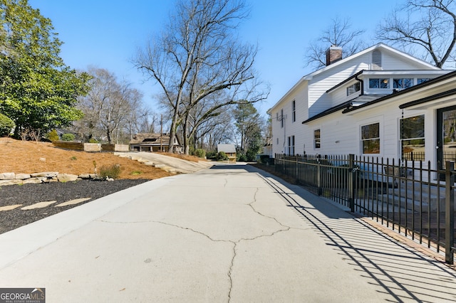 view of road