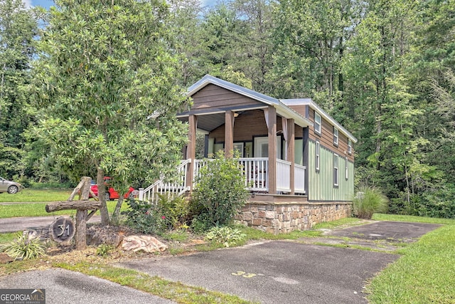 bungalow with covered porch