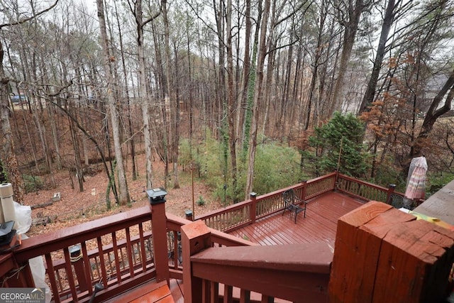 view of wooden terrace