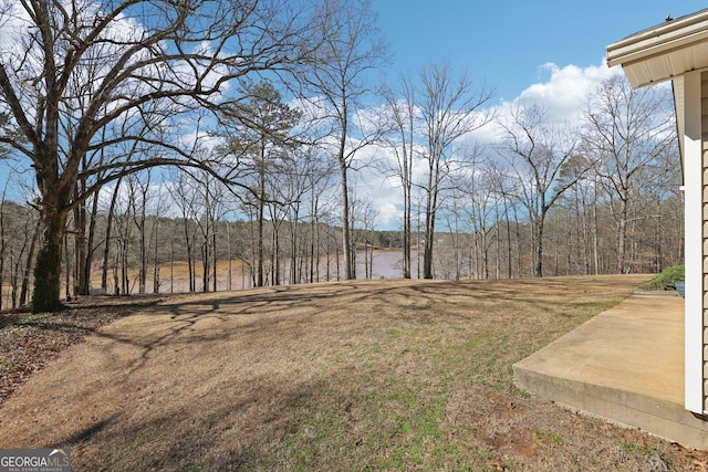 view of yard featuring a water view